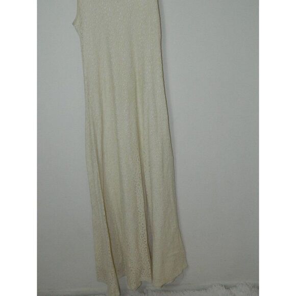 Anthropologie Piper Gore Maxi Carris Dress Cream Lace Sleeveless Size Small - Picture 8 of 12
